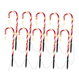 Maxbell Candy Cane Lights Decor Crutches Waterproof Christmas LED Lamp for Lawn 10 Lights