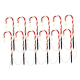 Maxbell Candy Cane Lights Decor Crutches Waterproof Christmas LED Lamp for Lawn 12 Lights