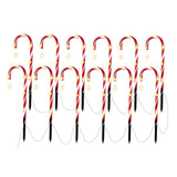 Maxbell Candy Cane Lights Decor Crutches Waterproof Christmas LED Lamp for Lawn 12 Lights