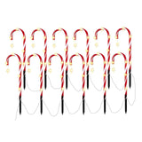 Maxbell Candy Cane Lights Decor Crutches Waterproof Christmas LED Lamp for Lawn 12 Lights