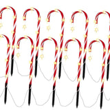 Maxbell Candy Cane Lights Decor Crutches Waterproof Christmas LED Lamp for Lawn 12 Lights