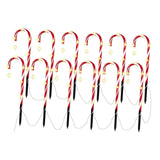 Maxbell Candy Cane Lights Decor Crutches Waterproof Christmas LED Lamp for Lawn 12 Lights