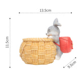 Maxbell Creative Animal Themed Planter Pot with with Drainage Hole for Windowsill Rabbit