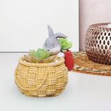 Maxbell Creative Animal Themed Planter Pot with with Drainage Hole for Windowsill Rabbit