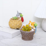 Maxbell Creative Animal Themed Planter Pot with with Drainage Hole for Windowsill Dog