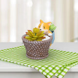 Maxbell Creative Animal Themed Planter Pot with with Drainage Hole for Windowsill Dog
