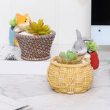 Maxbell Creative Animal Themed Planter Pot with with Drainage Hole for Windowsill Dog