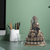 Maxbell Bronze Buddha Statue Miniatures Figurines for Meditation Desktop Ornament