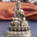Maxbell Bronze Buddha Statue Miniatures Figurines for Meditation Desktop Ornament