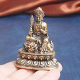 Maxbell Bronze Buddha Statue Miniatures Figurines for Meditation Desktop Ornament