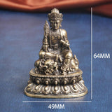 Maxbell Bronze Buddha Statue Miniatures Figurines for Meditation Desktop Ornament