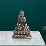 Maxbell Bronze Buddha Statue Miniatures Figurines for Meditation Desktop Ornament
