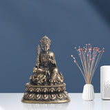 Maxbell Bronze Buddha Statue Miniatures Figurines for Meditation Desktop Ornament