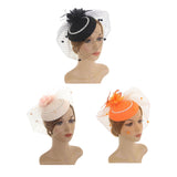 Maxbell Fascinators Hat Bridal Headpiece Hair Accessories for Carnival Cocktail black