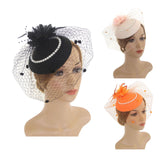 Maxbell Fascinators Hat Bridal Headpiece Hair Accessories for Carnival Cocktail black