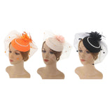 Maxbell Fascinators Hat Bridal Headpiece Hair Accessories for Carnival Cocktail black