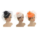 Maxbell Fascinators Hat Bridal Headpiece Hair Accessories for Carnival Cocktail black