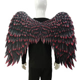 Maxbell Non Woven Fabric Angel Wings Mardi Gras Halloween Cosplay Costume Props Black Red