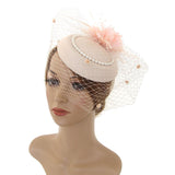 Maxbell Fascinators Hat Bridal Headpiece Hair Accessories for Carnival Cocktail champagne