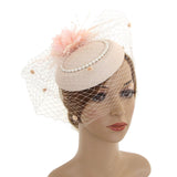 Maxbell Fascinators Hat Bridal Headpiece Hair Accessories for Carnival Cocktail champagne