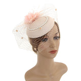 Maxbell Fascinators Hat Bridal Headpiece Hair Accessories for Carnival Cocktail champagne