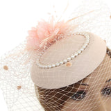 Maxbell Fascinators Hat Bridal Headpiece Hair Accessories for Carnival Cocktail champagne