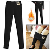 Maxbell Women Fleece Lined Leggings Thick Velvet Tights Stretch Thermal Pant Casual XXL