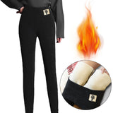 Maxbell Women Fleece Lined Leggings Thick Velvet Tights Stretch Thermal Pant Casual XXXL