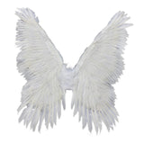 Maxbell 3D Halloween Feather Angel Wing Costume Accessory Realistic Decorative White 80x90cm