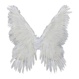 Maxbell 3D Halloween Feather Angel Wing Costume Accessory Realistic Decorative White 80x90cm
