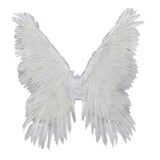 Maxbell 3D Halloween Feather Angel Wing Costume Accessory Realistic Decorative White 80x90cm
