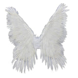 Maxbell 3D Halloween Feather Angel Wing Costume Accessory Realistic Decorative White 80x90cm