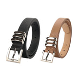 Maxbell Fashion Women Belt Waistband Trouser Female PU Leather Waist Belt Dress Black