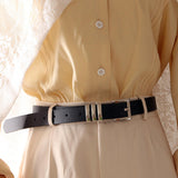 Maxbell Fashion Women Belt Waistband Trouser Female PU Leather Waist Belt Dress Black
