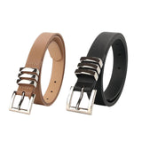 Maxbell Fashion Women Belt Waistband Trouser Female PU Leather Waist Belt Dress Black