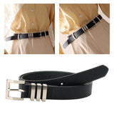 Maxbell Fashion Women Belt Waistband Trouser Female PU Leather Waist Belt Dress Black