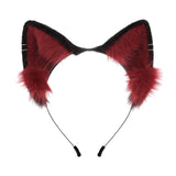 Maxbell Cosplay Ear Cat Headdress with Tail Set Hair Clip Costume for Performance