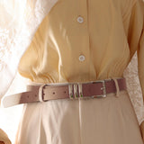 Maxbell Fashion Women Belt Waistband Trouser Female PU Leather Waist Belt Dress Khaki