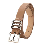 Maxbell Fashion Women Belt Waistband Trouser Female PU Leather Waist Belt Dress Khaki