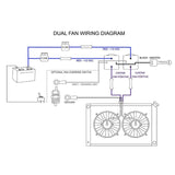 Maxbell Auto Dual Electric Fan Relay Kit 185 On 175 Off 40 Amp Relay Thermostat Kit