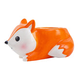Maxbell Ceramic Animal Succulent Planter Pot Housewarming Gifts for Garden Handmade Fox