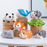 Maxbell Ceramic Animal Succulent Planter Pot Housewarming Gifts for Garden Handmade Fox