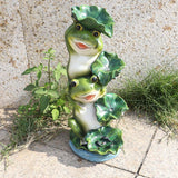 Maxbell Solar Lights Frogs Statue with Light Frog Figure for Lawn Outdoor Decoration