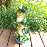 Maxbell Solar Lights Frogs Statue with Light Frog Figure for Lawn Outdoor Decoration