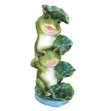 Maxbell Solar Lights Frogs Statue with Light Frog Figure for Lawn Outdoor Decoration