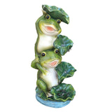 Maxbell Solar Lights Frogs Statue with Light Frog Figure for Lawn Outdoor Decoration