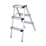 Maxbell 3 Step Ladders Collapsible Wide Pedal Portable for Garage Outdoor Home