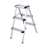 Maxbell 3 Step Ladders Collapsible Wide Pedal Portable for Garage Outdoor Home