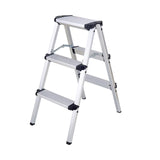 Maxbell 3 Step Ladders Collapsible Wide Pedal Portable for Garage Outdoor Home