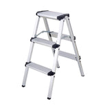 Maxbell 3 Step Ladders Collapsible Wide Pedal Portable for Garage Outdoor Home